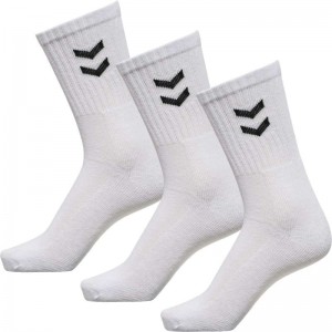 Hummel 3-pack Basic Socken Damen Weiß | 368213-773