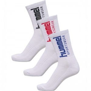 Hummel 3-pack Sportswear Big Socken Damen Weiß | 324329-612