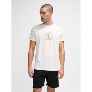 Hummel Active Circle Co S/S T-shirts Herren Weiß | 384768-891