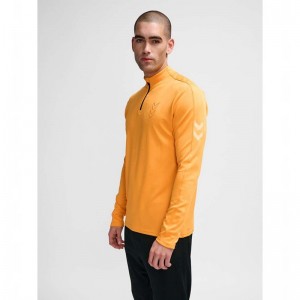 Hummel Active Pl Half Zip Sweatshirt Herren Orange | 961076-984