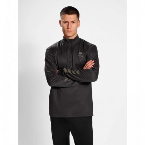 Hummel Active Pl Half Zip Sweatshirt Herren Schwarz | 521471-961