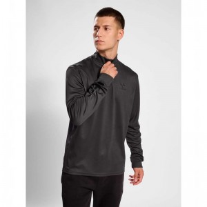 Hummel Active Pl Half Zip T-shirts Herren Schwarz | 404747-040