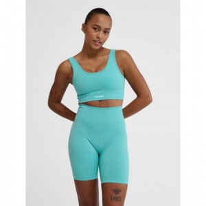 Hummel Alive Seamless Sport BH Damen Blau | 159246-232