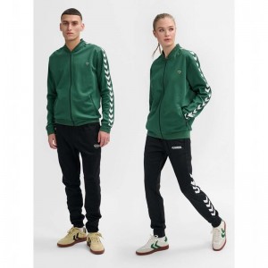Hummel Archive Regular Poly Zip Jacken Herren Grün | 287322-818