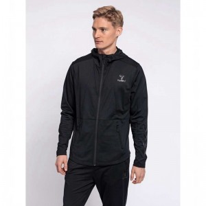 Hummel Aston Zip Hoodie Herren Schwarz | 647610-222