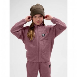 Hummel Atlas Fleece Zip Jacken Kinder Rosa | 121298-590