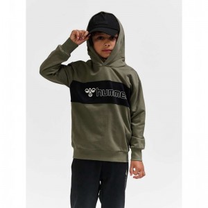 Hummel Atlas Hoodie Kinder Olivgrün | 915206-693