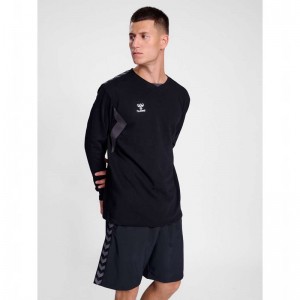 Hummel Authentic Co Training Sweat Sweatshirt Herren Schwarz | 753780-410