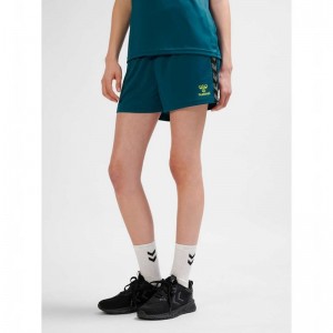 Hummel Authentic Pl Kurze Hose Damen Blau | 732306-946