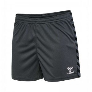 Hummel Authentic Pl Kurze Hose Damen Schwarz | 285293-671
