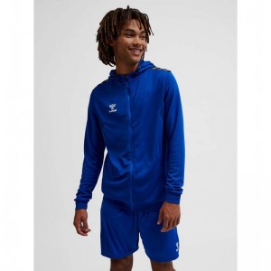 Hummel Authentic Pl Zip Hoodie Herren Blau | 831755-689