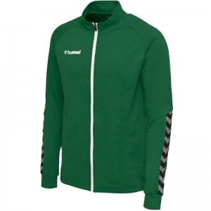 Hummel Authentic Poly Zip Jacken Herren Grün | 821597-147