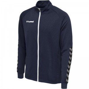 Hummel Authentic Poly Zip Jacken Herren Navy | 925727-678