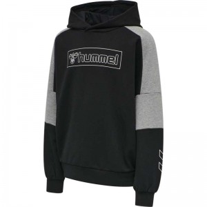 Hummel Boxline Hoodie Kinder Schwarz | 912743-701