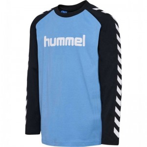 Hummel Boys L/S T-shirts Kinder Blau | 050195-273