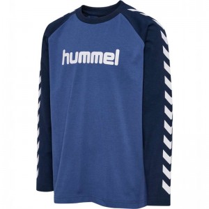 Hummel Boys L/S T-shirts Kinder Blau | 469931-845