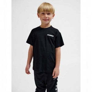 Hummel Casper S/S T-shirts Kinder Schwarz | 463097-205