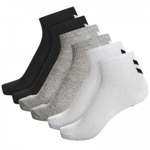 Hummel Chevron 6-pack Mid Cut Socken Damen Schwarz | 246614-503