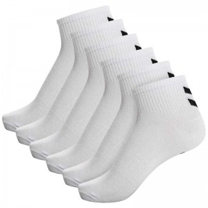 Hummel Chevron 6-pack Mid Cut Socken Damen Weiß | 997388-994