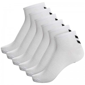 Hummel Chevron 6-pack Mid Cut Socken Damen Weiß | 376818-590