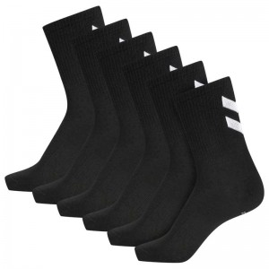 Hummel Chevron 6-pack Socken Damen Schwarz | 494216-984