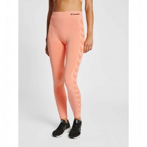 Hummel Ci Seamless Mid Waist Kurze Hose Damen Koralle | 190182-228