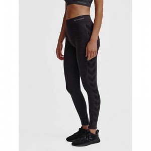 Hummel Ci Seamless Mid Waist Strumpfhose Damen Schwarz | 284634-624