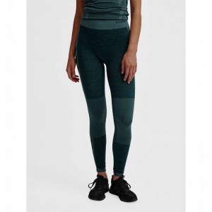 Hummel Clea Seamless Mid Waist Strumpfhose Damen Grün | 978668-274