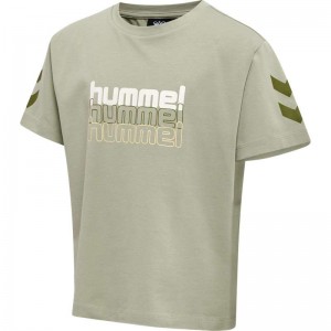 Hummel Cloud Loose S/S T-shirts Kinder Grau | 521161-218