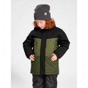 Hummel Conrad Tex Jacken Kinder Olivgrün | 711190-472