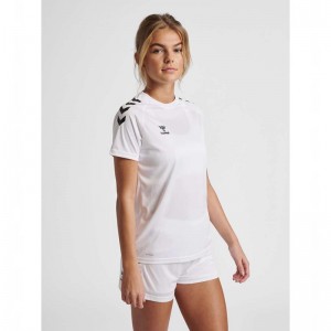 Hummel Core Xk Core Poly S/S T-shirts Damen Weiß | 645879-092