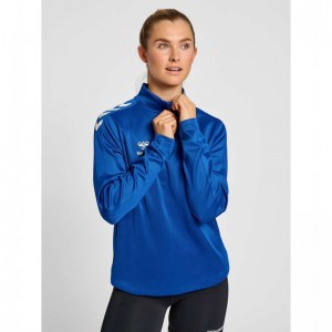 Hummel Core Xk Half Zip Sweat Sweatshirts Damen Blau | 462081-108