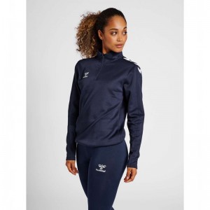 Hummel Core Xk Half Zip Sweat Sweatshirts Damen Navy | 847155-625