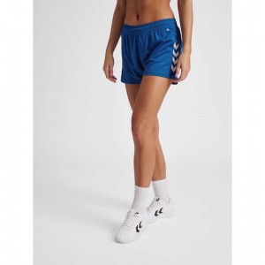 Hummel Core Xk Poly Kurze Hose Damen Blau | 425576-097