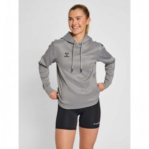 Hummel Core Xk Poly Sweat Hoodie Damen Grau | 723704-063