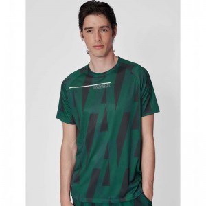 Hummel Court Aop Light Weight T-shirts Herren Grün | 174188-244