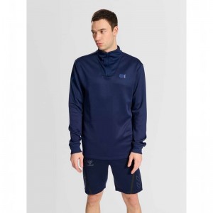 Hummel Court Half Zip L/S Sweatshirt Herren Navy | 468047-514