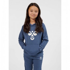 Hummel Cuatro Hoodie Kinder Blau | 803842-177