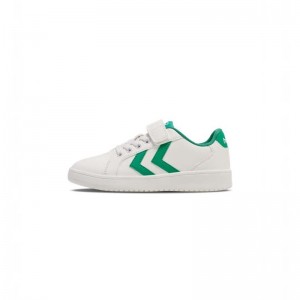 Hummel Derby Court Jr Sneakers Kinder Grün | 038078-760