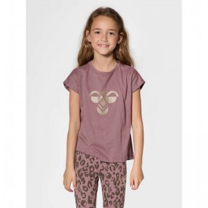 Hummel Diez S/S T-shirts Kinder Rosa | 059286-825