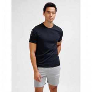 Hummel Elemental Chevron Cotton T-shirts Herren Schwarz | 152104-089