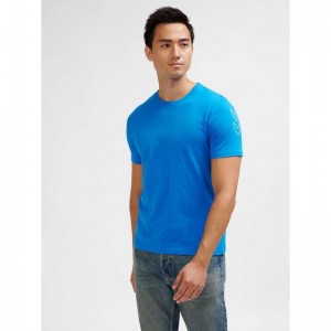 Hummel Elemental Chevron Cotton T-shirts Herren Blau | 843316-365