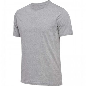 Hummel Elemental Chevron Cotton T-shirts Herren Grau | 059125-551