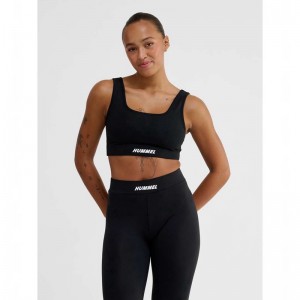 Hummel Elemental Cotton Top Sport BH Damen Schwarz | 884734-129