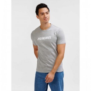 Hummel Elemental Logo Cotton T-shirts Herren Grau | 902248-014