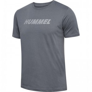 Hummel Elemental Logo Cotton T-shirts Herren Grau | 046292-106