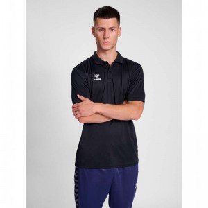 Hummel Essential Polo Shirts Herren Schwarz | 546554-294
