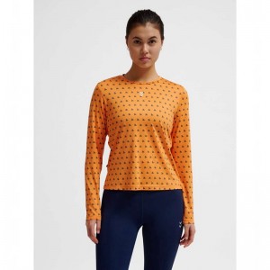 Hummel Fast W L/S T-shirts Damen Orange | 358965-842