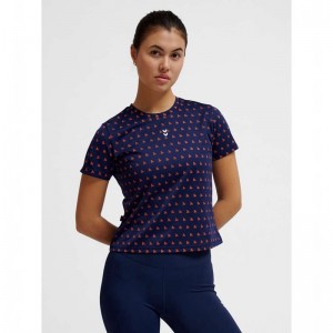Hummel Fast Workout W S/S T-shirts Damen Navy | 479054-555