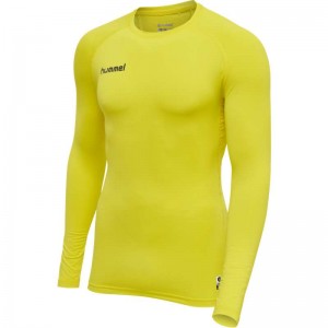 Hummel First Performance Jersey L/S Grundschicht Herren Gelb | 367103-861